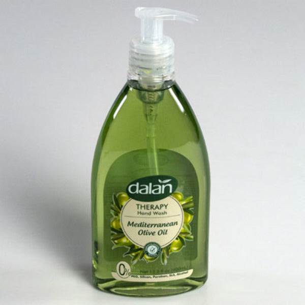 Dalan 2350024 13.5 Oz Liquid Hand Soap with Pump - Mediterranean Olive Oil  Green - Bellso